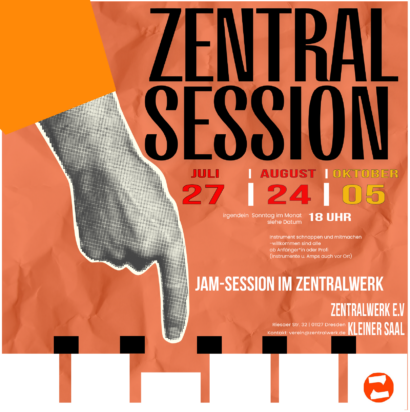 Flyer für Jamsessions im Zentralwerk